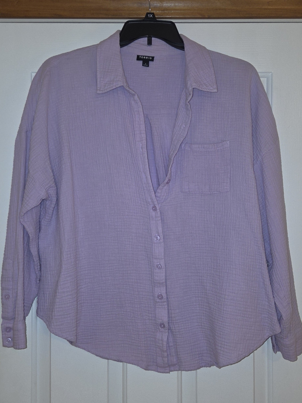 torrid Lavender Lightweight Button-Down Shirt